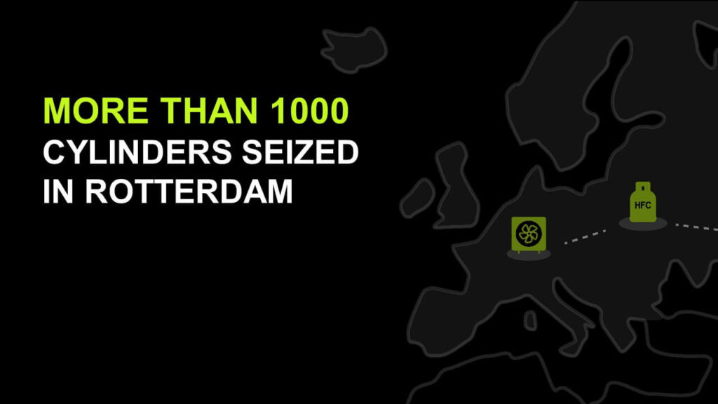 Plus de 1000 bidons illégaux de HFC saisis dans le port de Rotterdam (EN)
